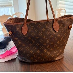 Louis Vuitton Monogram Canvas Tote in Brown